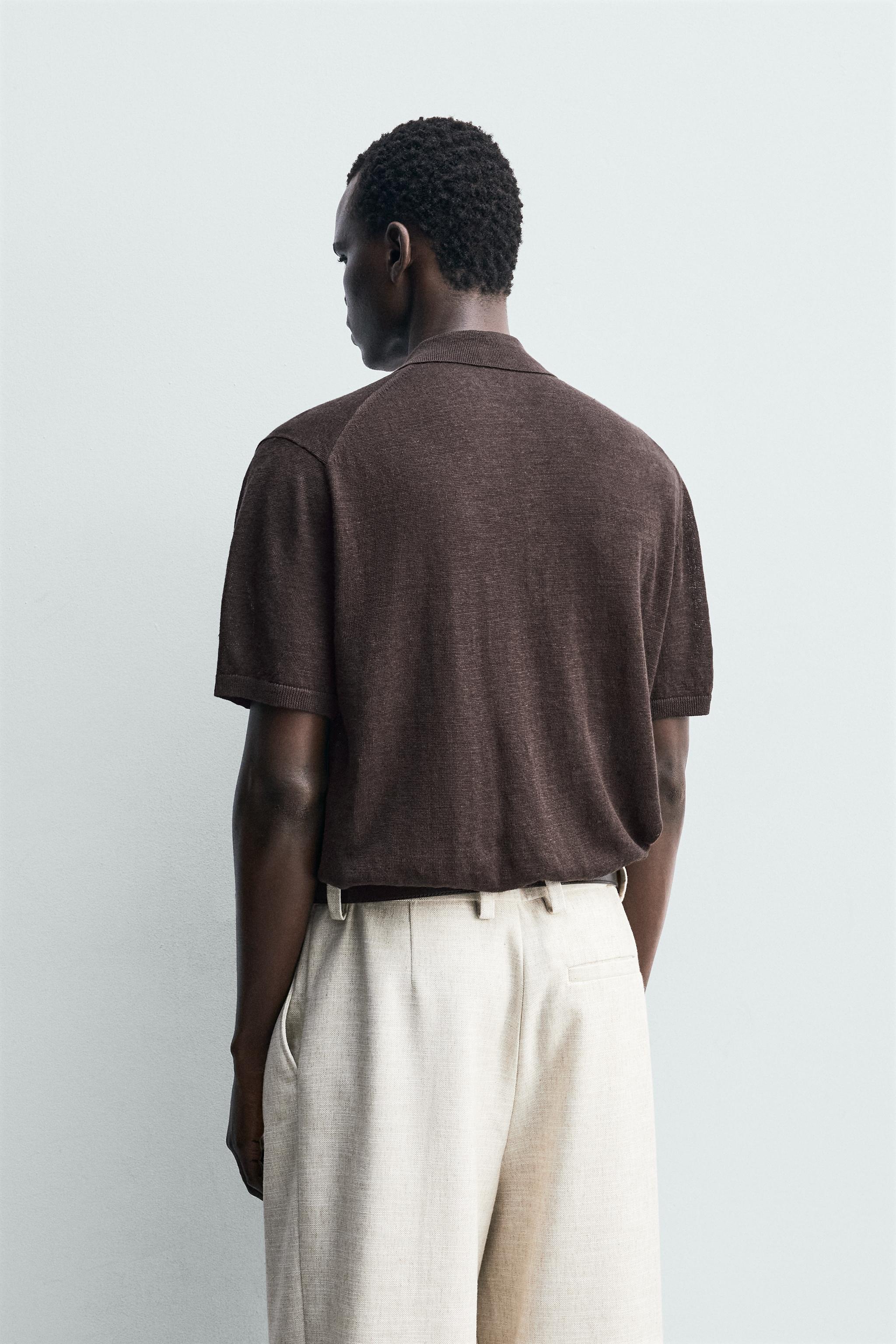 100% LINEN KNIT POLO SHIRT